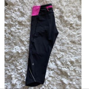 Lululemon Run Fast Free Ruffle Crop Leggings Size 6